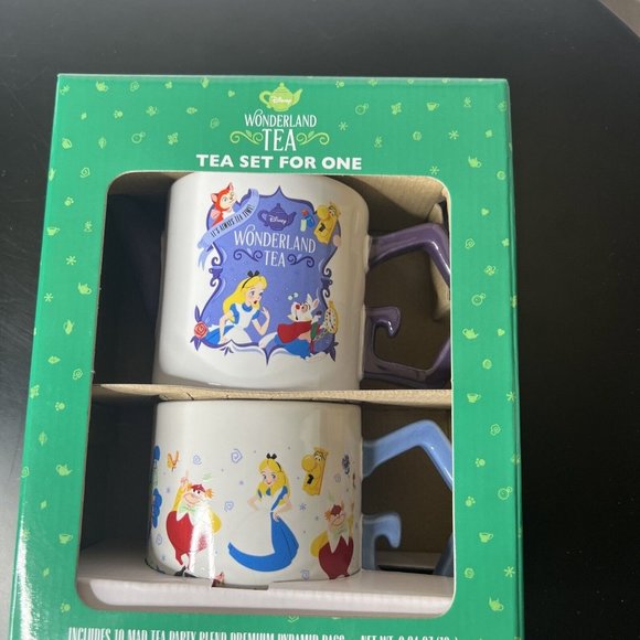 Disney Parks Alice Wonderland Tea Set For One Mug / Teapot / 10 Tea Bags NIB - Picture 1 of 7